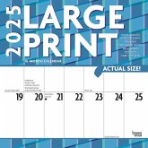 Large Print 2025 12 X 24 Inch Monthly Square Wall Calendar Matte Paper Plastic-Free