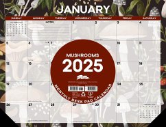 Mushrooms 2025 22 X 17 Large Monthly Deskpad - Willow Creek Press