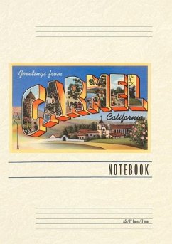 Cover Vintage Lined Notebook Greetings from Carmel, California