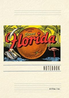 Cover Vintage Lined Notebook Greetings from Stuart, Florida