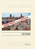 Vintage Lined Notebook Greetings from London, England Vintage Lined Notebook Greetings from London, England