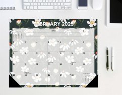 Bold Blooms Academic July 2024 - June 2025 22 X 17 Large Monthly Deskpad - Willow Creek Press