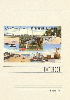 Cover Vintage Lined Notebook Greetings from Jacksonville, Florida