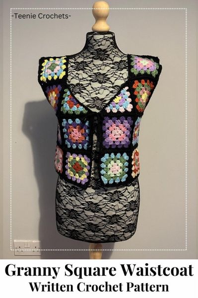 Granny Square Waistcoat - Written Crochet Pattern (eBook, ePUB)