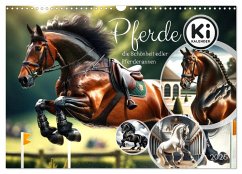 Pferde - die Schönheit edler Pferderassen (Wandkalender 2025 DIN A3 quer), CALVENDO Monatskalender