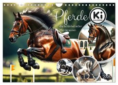 Pferde - die Schönheit edler Pferderassen (Wandkalender 2025 DIN A4 quer), CALVENDO Monatskalender