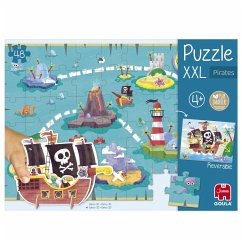 Goula 1110700209 - Piraten, XXL-Puzzle, 48 Teile und 3D-Piratenschiff