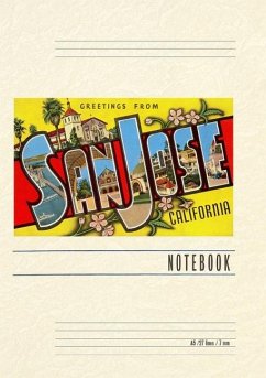Cover Vintage Lined Notebook Greetings from San Jose, California