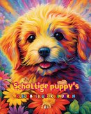 Schattige puppy's - Kleurboek voor kinderen - Creatieve en grappige scènes van lachende honden