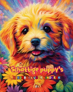 Schattige puppy's - Kleurboek voor kinderen - Creatieve en grappige scènes van lachende honden - Editions, Kidsfun