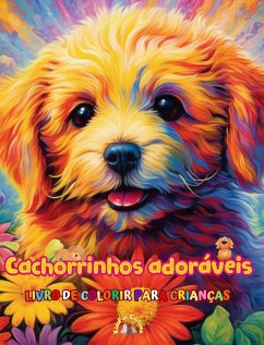 Cachorrinhos adoráveis - Livro de colorir para crianças - Cenas criativas e engraçadas de cães felizes - Editions, Kidsfun