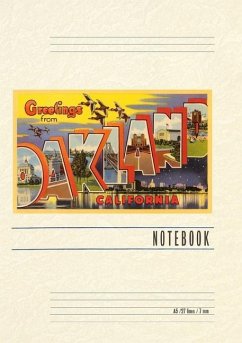 Cover Vintage Lined Notebook Greetings from Oakland, California
