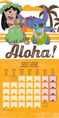 Cover Pyramid  Lilo & Stitch 2025 Broschürenkalender, 30x30cm, Kalender mit liebevollen Illustrationen aus dem Disney-Klassiker, Monatsübersicht, nachhaltig nur mit Papierumschlag