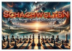 Schachwelten: Zwölf Monate im Reich der Könige (Wandkalender 2025 DIN A2 quer), CALVENDO Monatskalender - Calvendo;artefacti