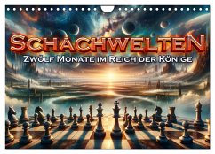 Schachwelten: Zwölf Monate im Reich der Könige (Wandkalender 2025 DIN A4 quer), CALVENDO Monatskalender