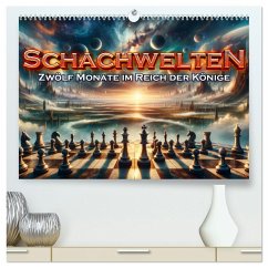 Schachwelten: Zwölf Monate im Reich der Könige (hochwertiger Premium Wandkalender 2025 DIN A2 quer), Kunstdruck in Hochglanz - Calvendo;artefacti