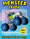 Monster Truck Coloring Book for Boys Ages 4-8