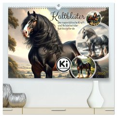 Kaltblüter - Die majestätische Kraft und Schönheit der Kaltblutpferde (hochwertiger Premium Wandkalender 2025 DIN A2 quer), Kunstdruck in Hochglanz - Calvendo;Warstat, Marco