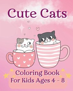 Cute Cats Coloring Book For Kids Ages 4-8 - McMihaela, Sara
