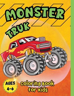 Monster Truck Coloring Book for Kids Ages 4-6 - Tobba