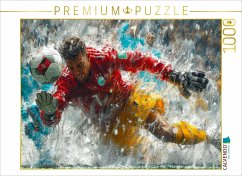 CALVENDO Puzzle Fußball Torwart, Akrobatik   1000 Teile Lege-Größe 64x48cm Foto-Puzzle für glückliche Stunden