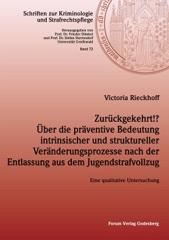 Zurückgekehrt!? Über die präventive Bedeutung intrinsischer und struktureller Veränderungsprozesse nach der Entlassung aus dem Jugendstrafvollzug - Rieckhoff, Victoria