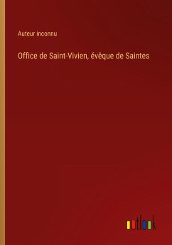 Office de Saint-Vivien, évêque de Saintes