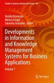 Developments in Information and Knowledge Management Systems for Business Applications