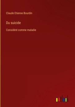 Du suicide - Bourdin, Claude Etienne