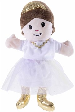 Heunec 395473 - Handpuppe Prinzessin, Handspielpuppe, Stoffpuppe, ca. 24 cm