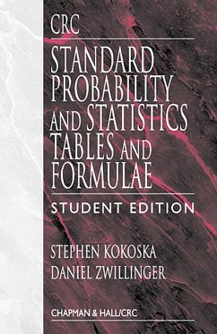 CRC Standard Probability and Statistics Tables and Formulae, Student Edition (eBook, ePUB) - Kokoska, Stephen; Zwillinger, Daniel