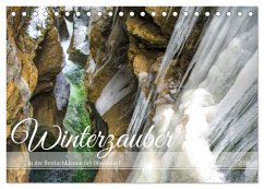 Winterzauber in der Breitachklamm bei Oberstdorf (Tischkalender 2025 DIN A5 quer), CALVENDO Monatskalender