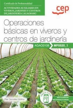 Manual. Operaciones básicas en viveros y centros de jardinería (MF0520_1). Certificados de profesionalidad. Actividades auxiliares en viveros, jardines y centros de jardinería (AGAO0108)