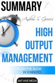 Andrew S. Grove's High Output Management   Summary (eBook, ePUB)