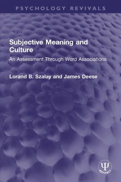 Cover Subjective Meaning and Culture (eBook, ePUB)