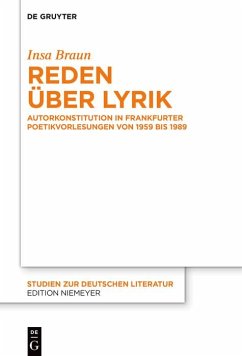 Reden über Lyrik (eBook, ePUB) - Braun, Insa