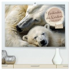Tierkinder des Nordens (hochwertiger Premium Wandkalender 2025 DIN A2 quer), Kunstdruck in Hochglanz