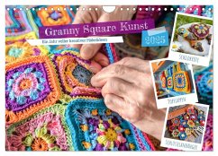 Granny Square Kunst - Ein Jahr voller kreativer Häkelideen (Wandkalender 2025 DIN A4 quer), CALVENDO Monatskalender - Calvendo;Frost, Anja