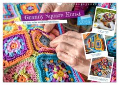 Granny Square Kunst - Ein Jahr voller kreativer Häkelideen (Wandkalender 2025 DIN A3 quer), CALVENDO Monatskalender - Calvendo;Frost, Anja