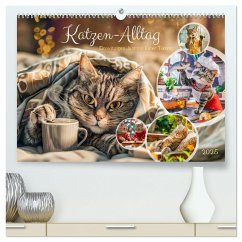 Katzen-Alltag - Ein witziges Jahr mit Kater Tommy (hochwertiger Premium Wandkalender 2025 DIN A2 quer), Kunstdruck in Hochglanz