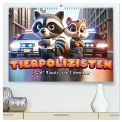 Tierpolizisten - Zwölf Monate, zwölf Abenteuer (hochwertiger Premium Wandkalender 2025 DIN A2 quer), Kunstdruck in Hochglanz