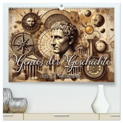 Genies der Geschichte - Ein KI Kalender (hochwertiger Premium Wandkalender 2025 DIN A2 quer), Kunstdruck in Hochglanz - Calvendo;artefacti