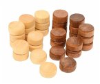 Philos 4100 - Spielsteine, Backgammon, 17x8mm, Holz, 2x15 Stück