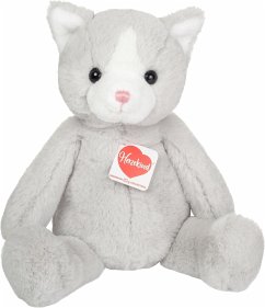 Teddy Hermann 939627 - Schlenkerkatze Trixi, Herzekind-Plüschtier, 32 cm