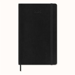 Moleskine 12 Monate Monats Notizkalender 2025, Large/A5, 1 Wo = 2 Seiten, linierte Seiten, Weicher Einband, Schwarz