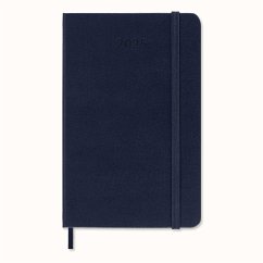 Moleskine 12 Monate Tageskalender 2025, Pocket/A6, 1 Tag = 1 Seite, Fester Einband, Saphir