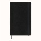 Moleskine 12 Monate Monats Notizkalender 2025, L/A5, 1 Mo = 2 Seiten, Linierte Seiten, Soft Cover, Schwarz