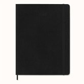 Moleskine 12 Monate Monats Notizkalender 2025, XL, 1 Mo = 2 Seiten, linierte Seiten, Weicher Einband, Schwarz