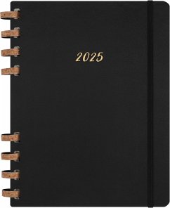 Cover Moleskine 12 Monats Life Kalender mit Spiralbindung 2025, XL, Wochen-Monatskalender, Fester Einband, Schwarz