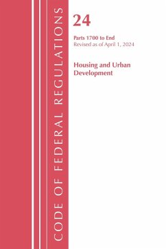 Cover Code of Federal Regulations, Title 24 Housing Urban Dev 1700-End 2024, April 1, 2024